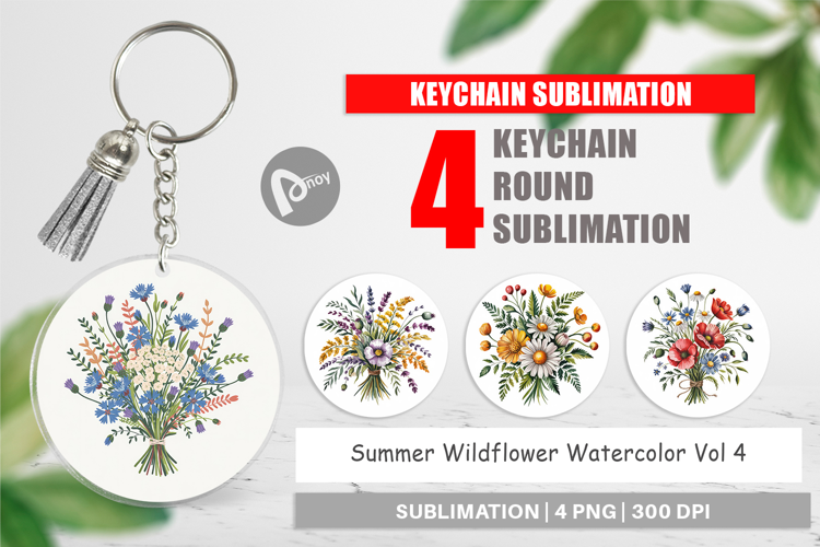 Keychain Summer Wildflower