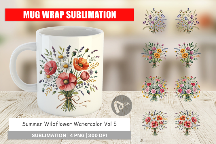 Mug Wrap Summer Wildflower