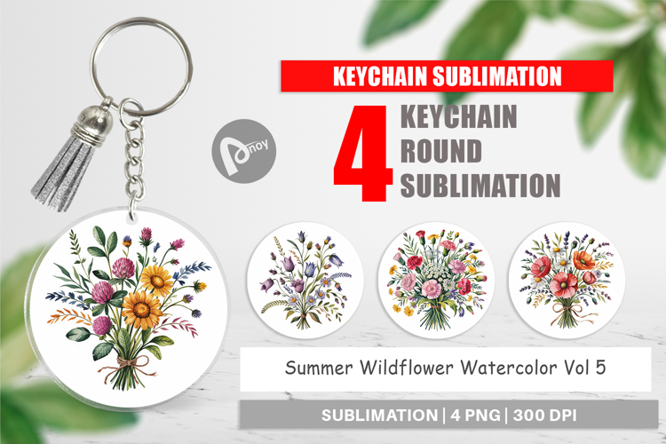 Keychain Summer Wildflower
