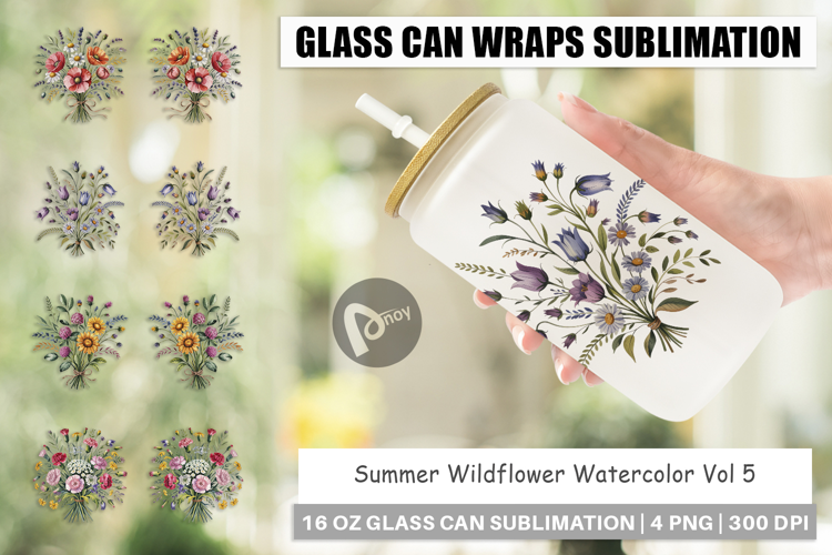 Glass Can Summer Wildflower