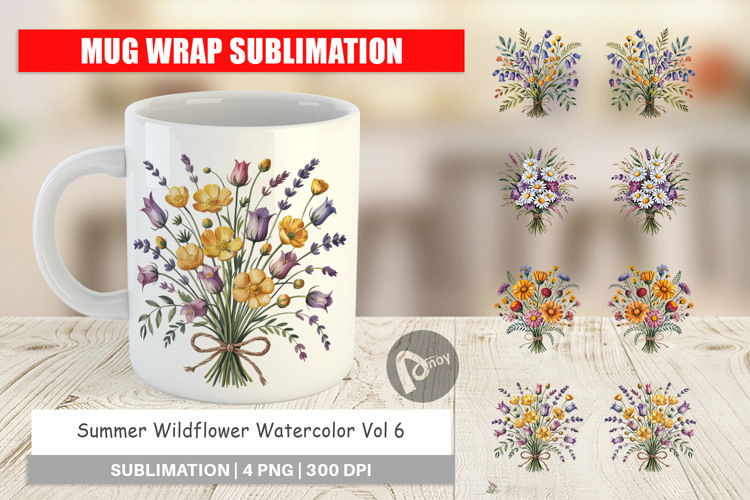 Mug Wrap Summer Wildflower