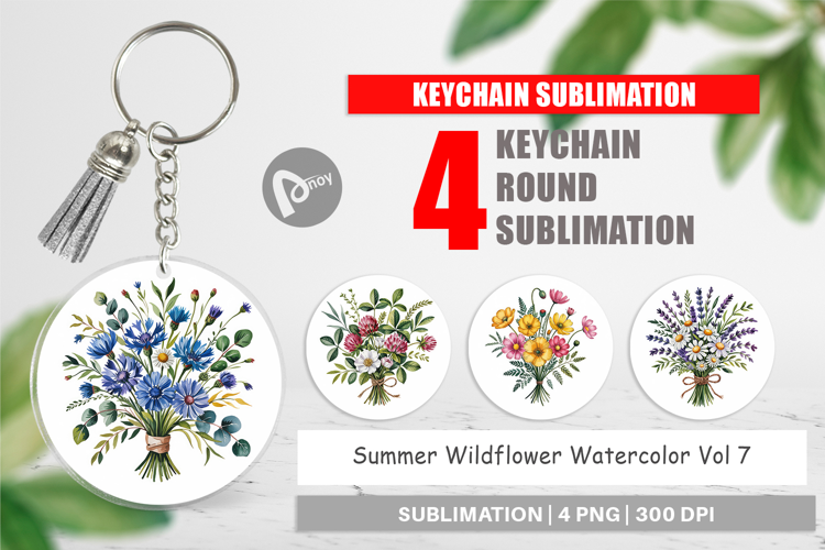 Keychain Summer Wildflower