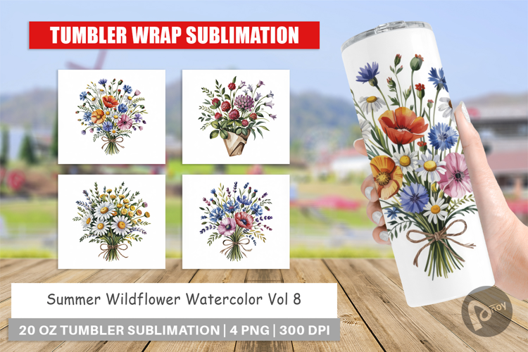 Tumbler Summer Wildflower