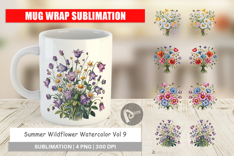 Mug Wrap Summer Wildflower