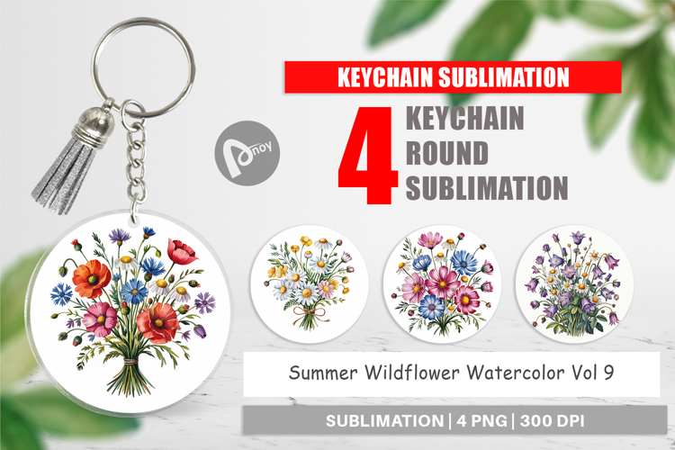 Keychain Summer Wildflower