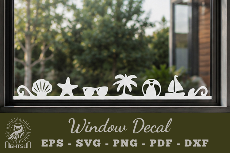 Summer Window Decal SVG