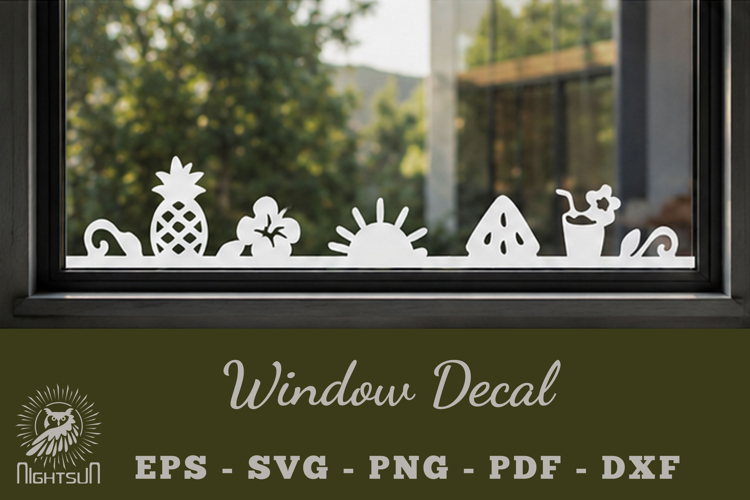 Summer Window Decal SVG