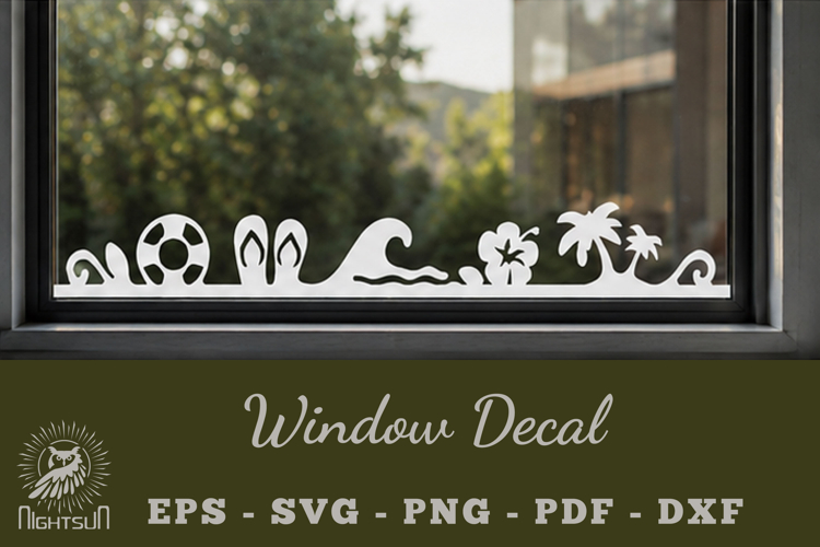 Summer Window Decal SVG