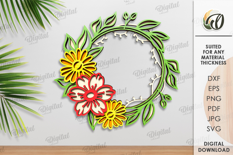 Floral Wreath Clipart Image 21