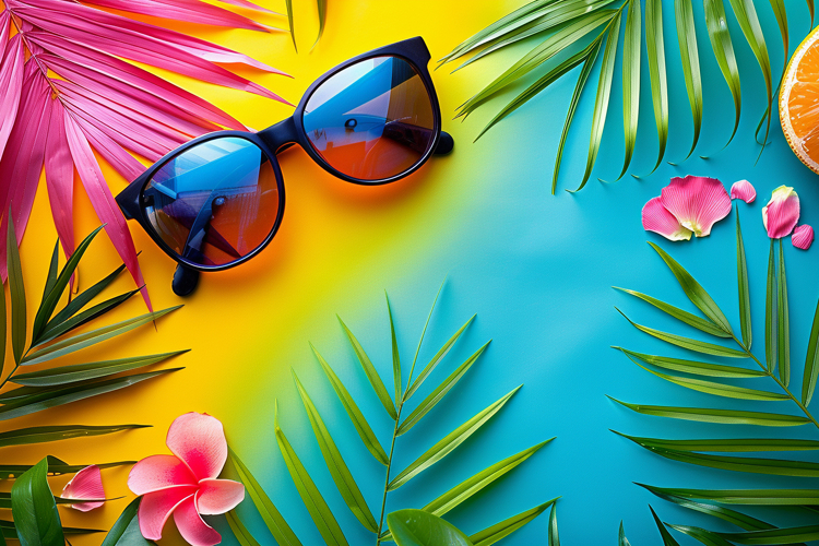 Juicy Summer Vibe background Design. High quality photo JPG