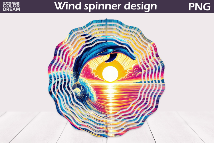 Dolphin Sunset Wind Spinner | Ocean Art