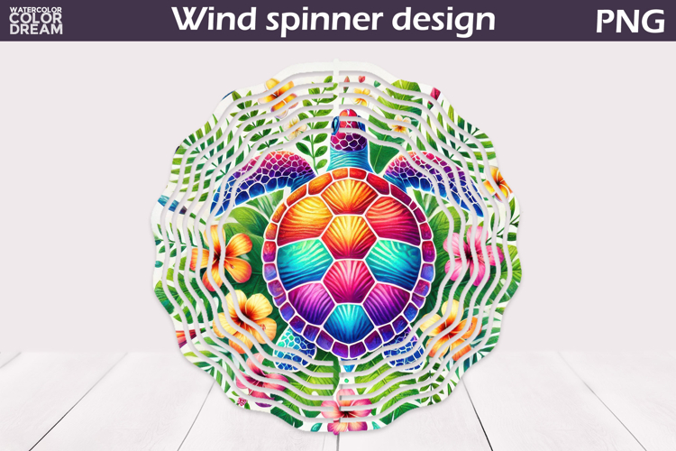 Sea Turtle Wind Spinner Design | Summer Sublimation