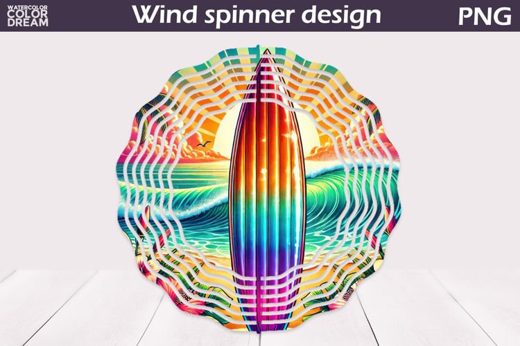 Ocean Vibes Wind Spinner | Beach Sunset Art
