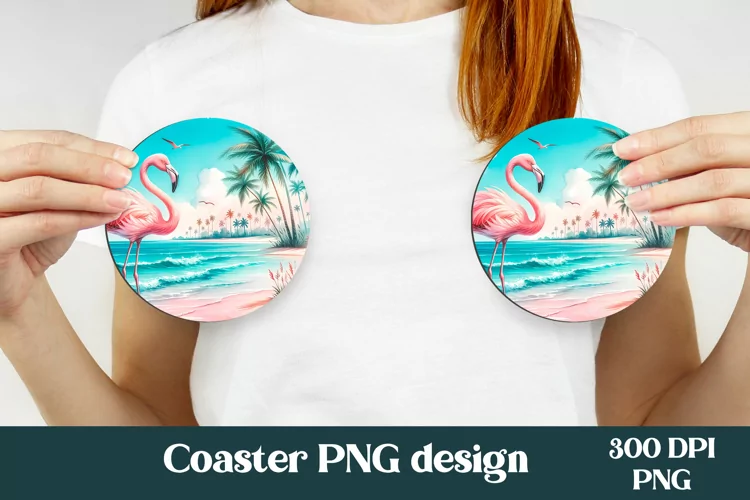 Car coaster sublimation design | Tropical coaster design