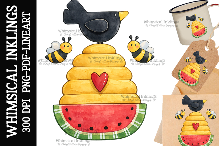 Summer Crow Sublimation Clipart| DTF Clipart