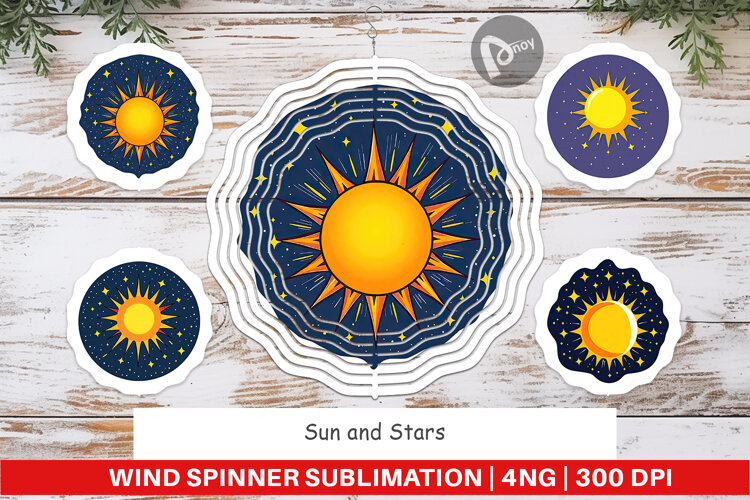 Wind Spinner Sun and Stars example image 1