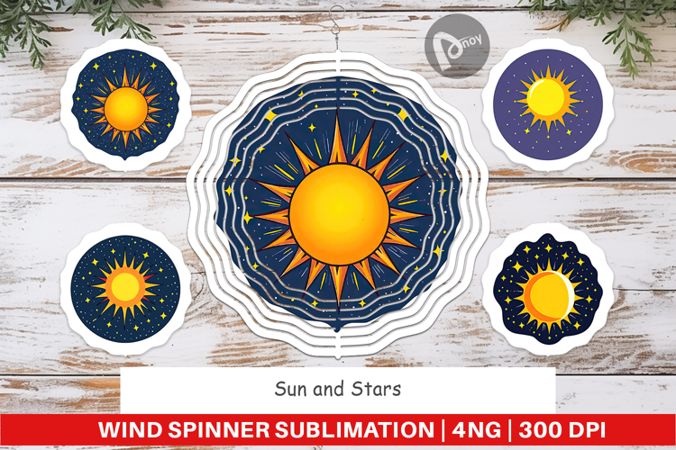 Wind Spinner Sun and Stars