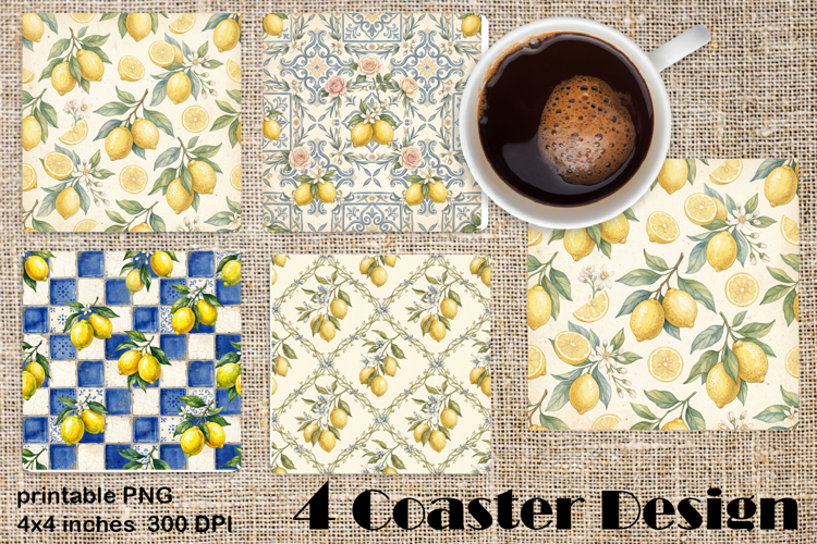 Sicilian Tile ceramics in chinoiserie style Square Coaster