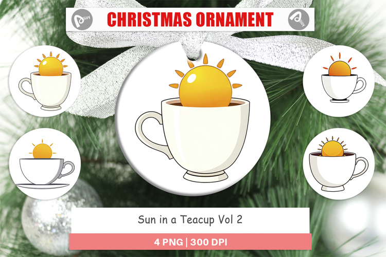 Ornament Teacup Sun