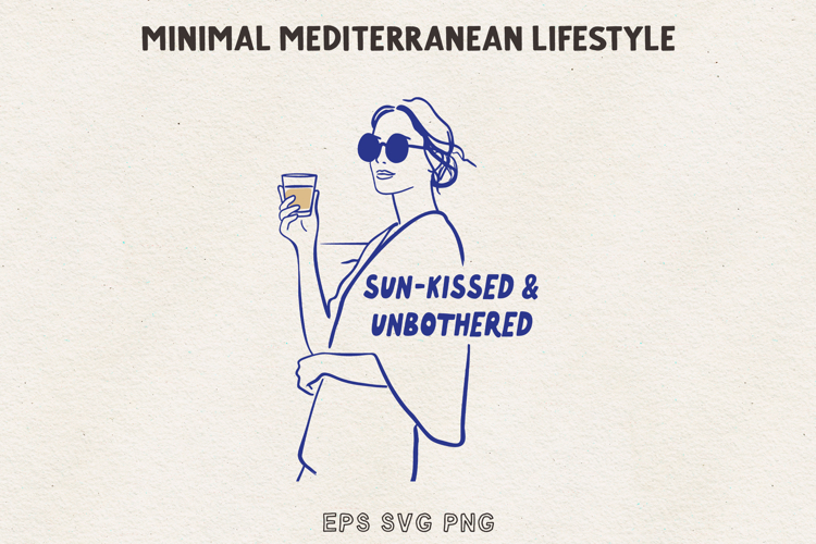 Sun Kissed Unbothered Woman SVG PNG EPS