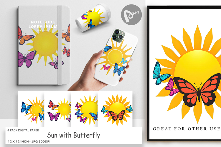Butterfly Scrapbook Paper Image 18