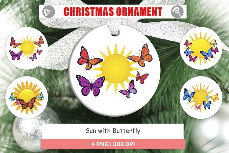 Ornament Sun with Butterfly