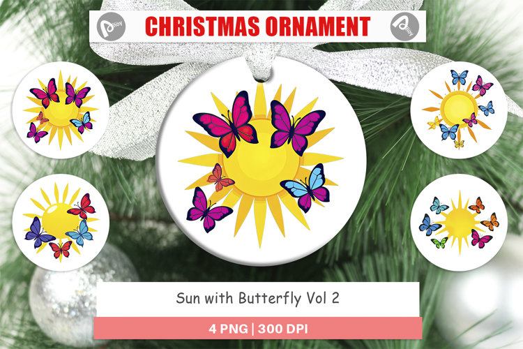 Ornament Sun with Butterfly
