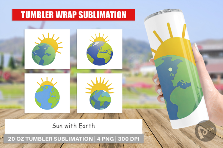 Tumbler Sun and Earth