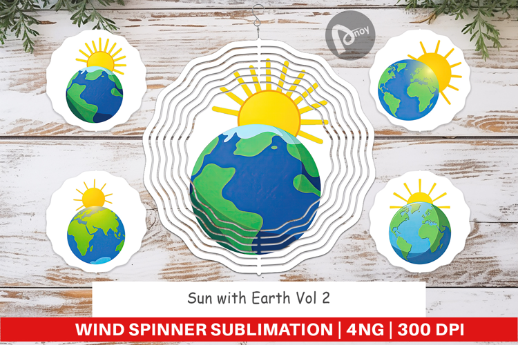 Wind Spinner Sun and Earth