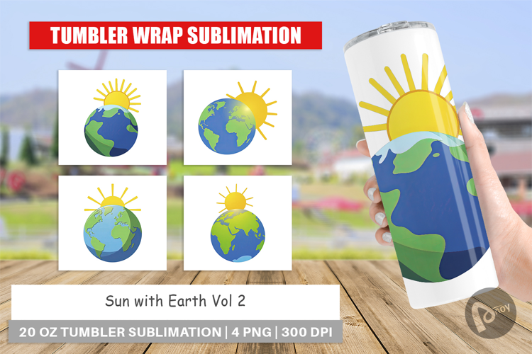 Tumbler Sun and Earth