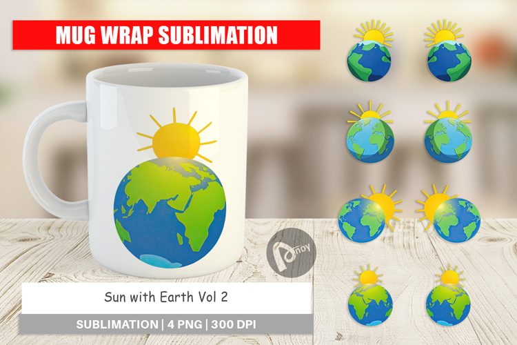 Mug Wrap Sun and Earth