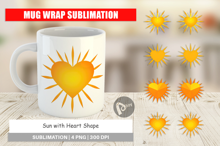 Mug Wrap Heart Sun