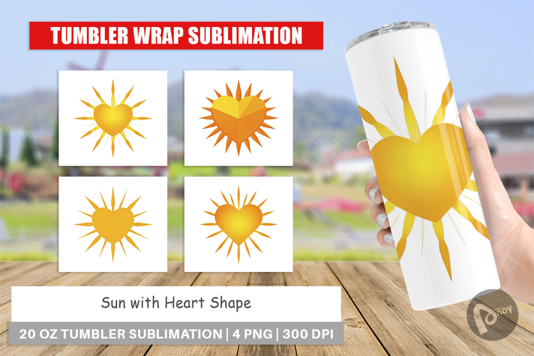 Tumbler Heart Sun