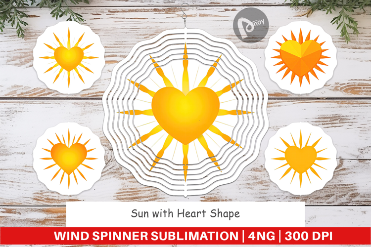 Wind Spinner Heart Sun