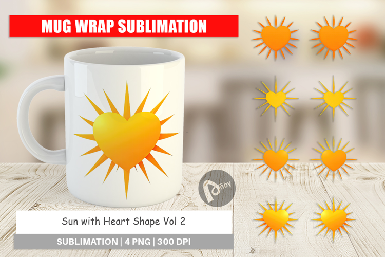 Mug Wrap Heart Sun