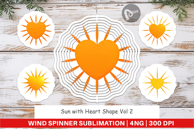 Wind Spinner Heart Sun