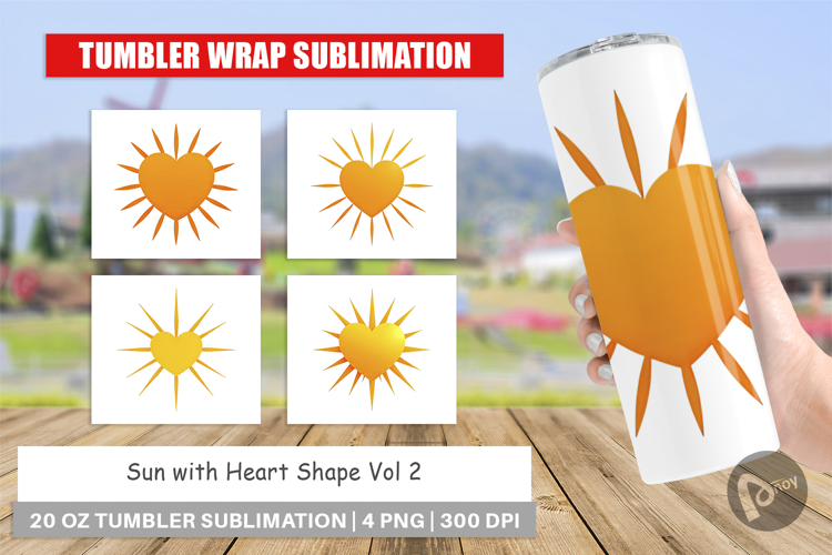Tumbler Heart Sun