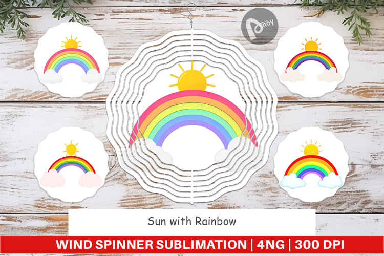 Wind Spinner Sun and Rainbow