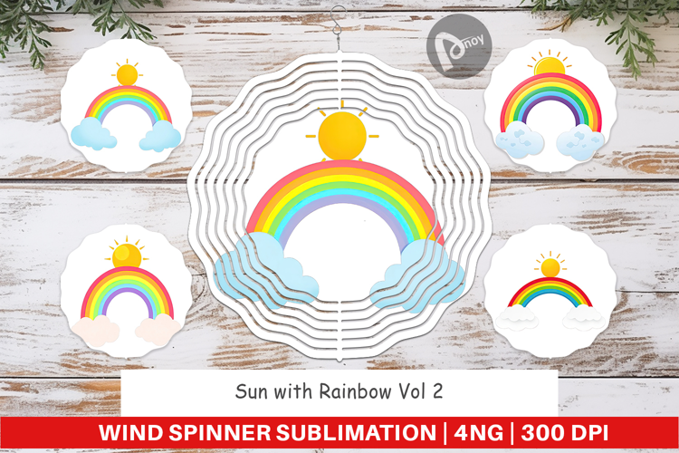 Wind Spinner Sun and Rainbow