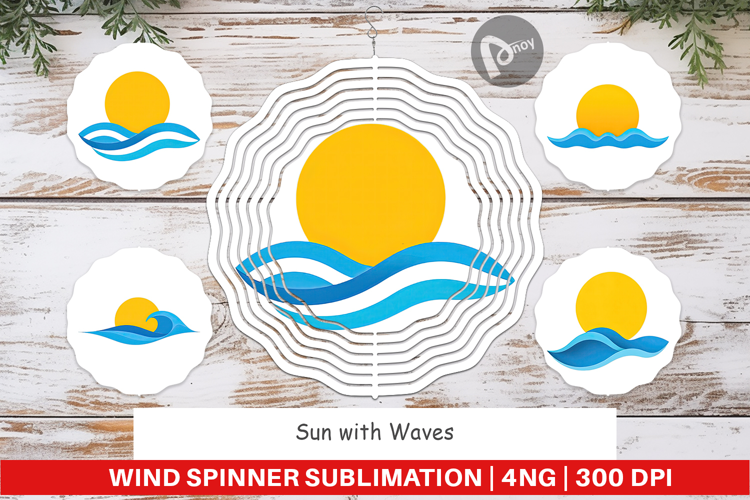Wind Spinner Sun and Waves