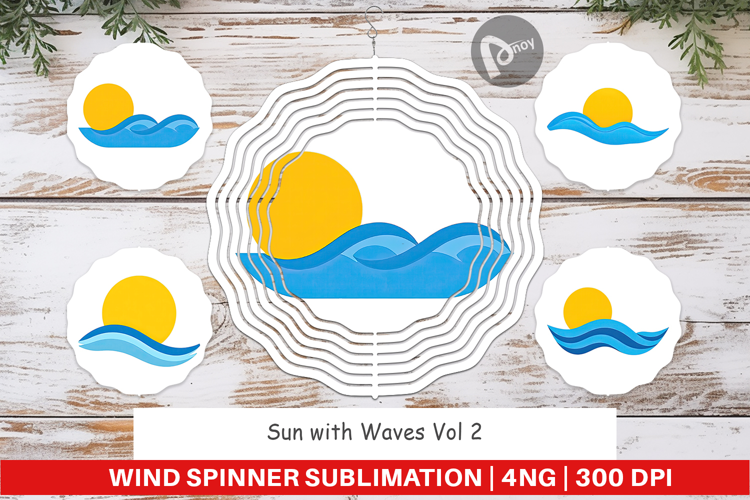Wind Spinner Sun and Waves