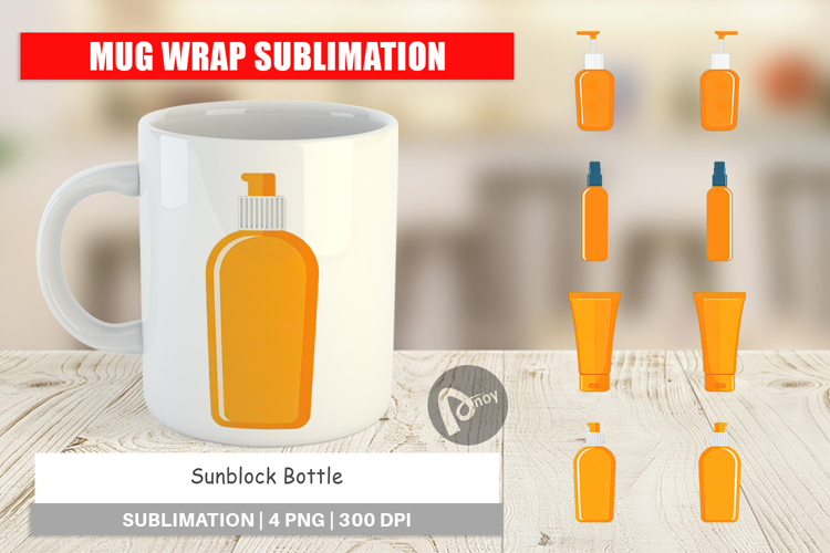 Mug Wrap Sunblock Bottle