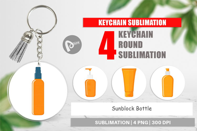 Keychain Sunblock Bottle