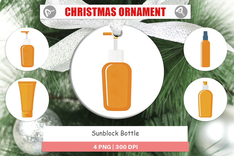 Ornament Sunblock Bottle