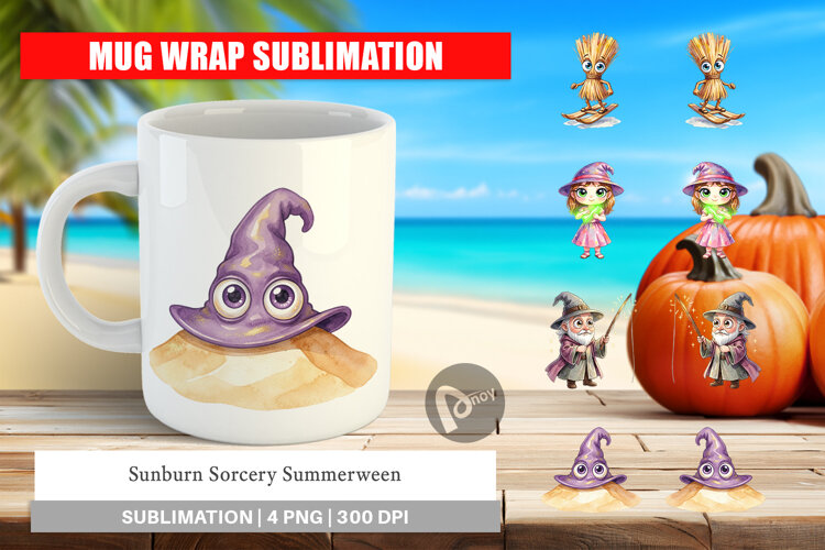 Sunburn Sorcery Summerween Mug Wrap example image 1