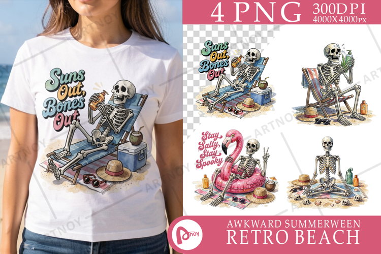 Tired Skeleton Beach Sublimation