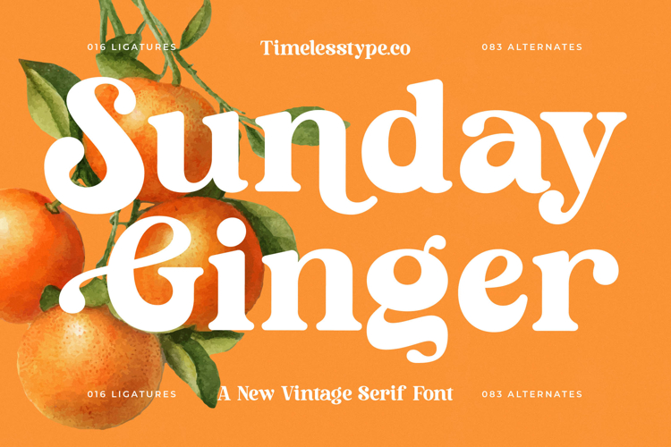Sunday Ginger - New Vintage Serif Font