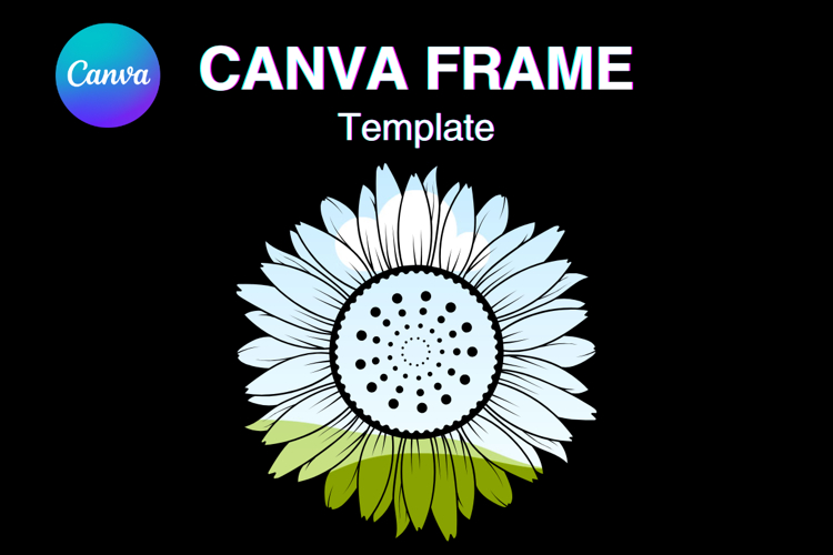 Sunflower Canva Frame Flower Photo Frame Easy Drag Drop_21