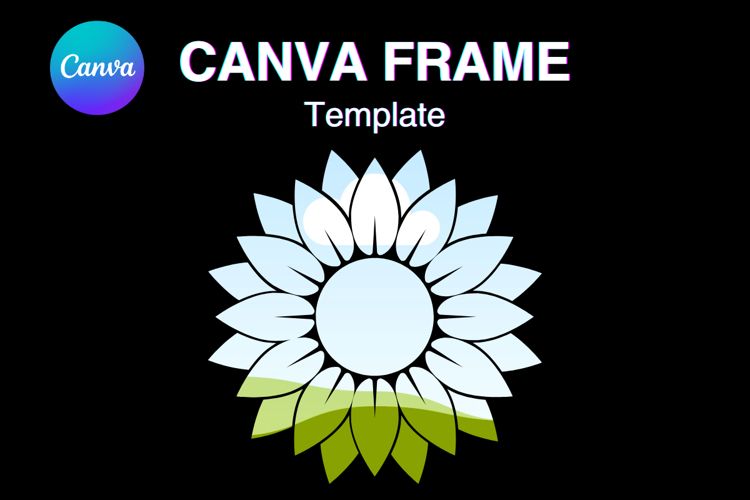 Sunflower Canva Frame Flower Photo Frame Easy Drag Drop_23