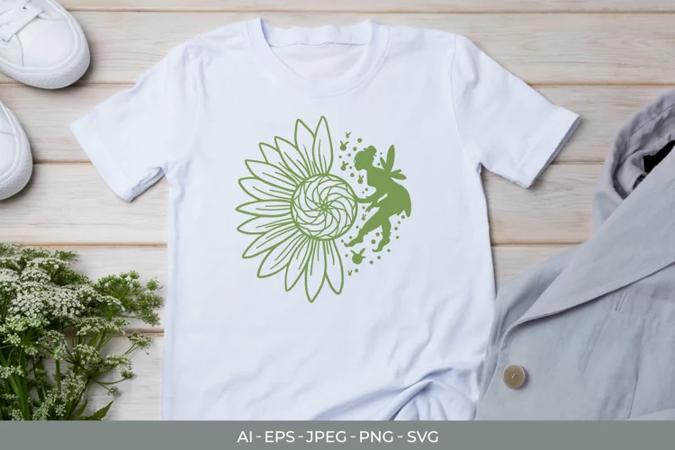 Sunflower and Fairy SVG